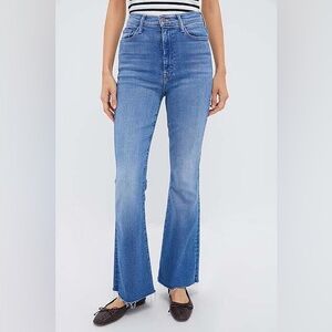 MOTHER High Rise Blue Flared Jeans